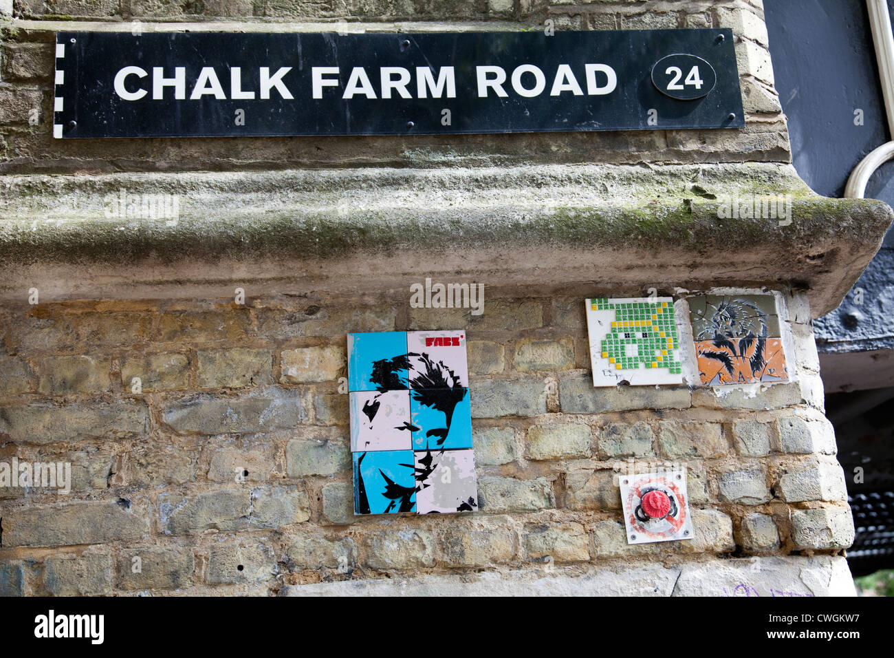 Chalk Farm Road Sign in Camden - London-UK Stockfoto