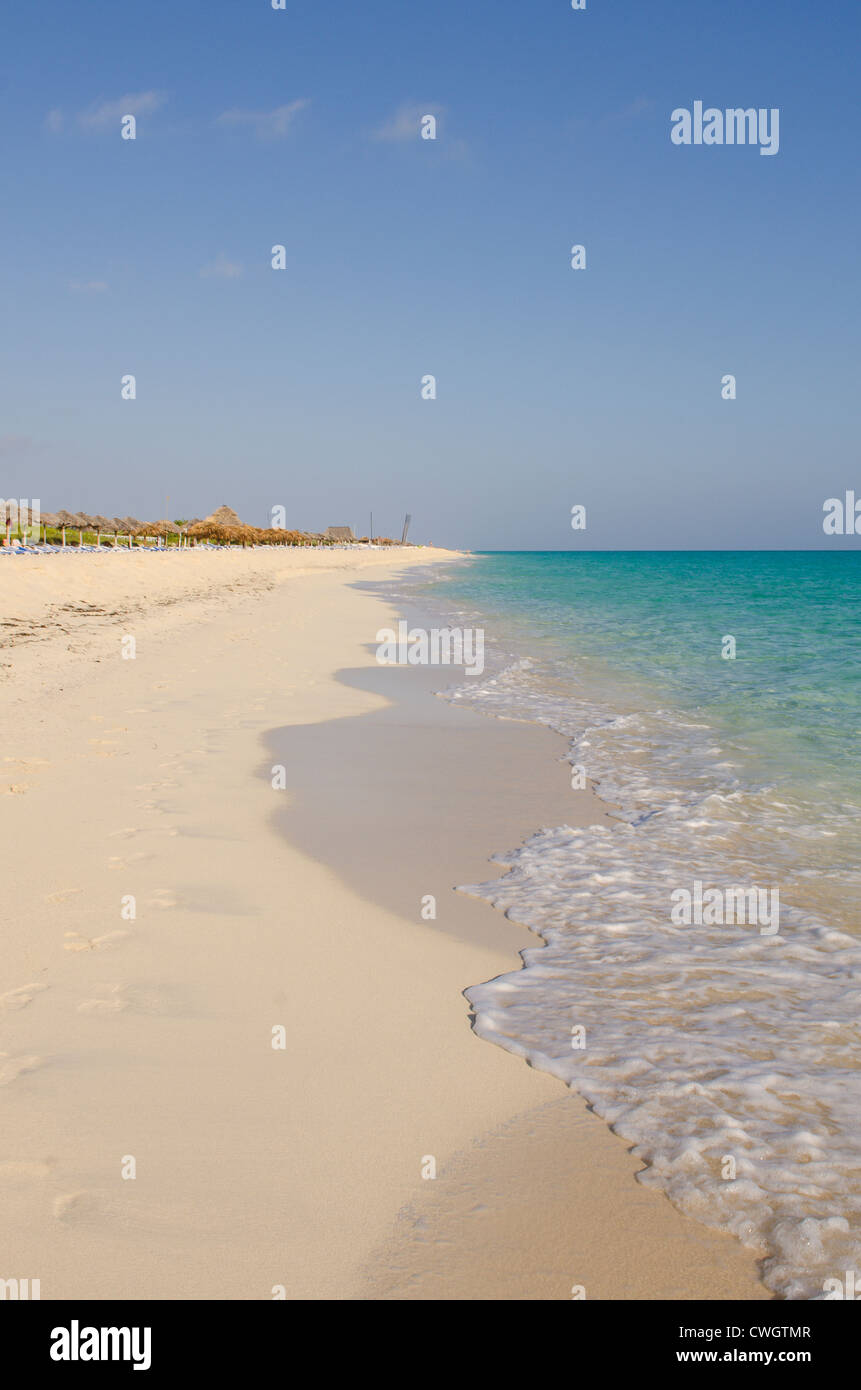 Der Strand von Sol Cayo Santa Maria Resort, Cayo Santa Maria, Kuba. Stockfoto