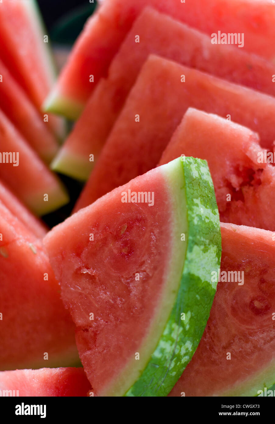 Wassermelone-Scheiben Stockfoto