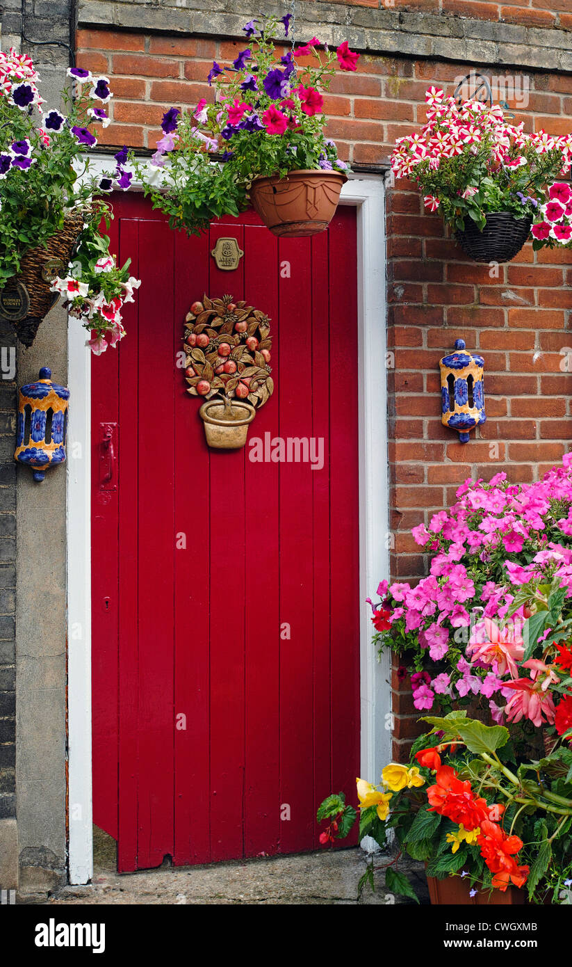 Rote Tür Stockfoto