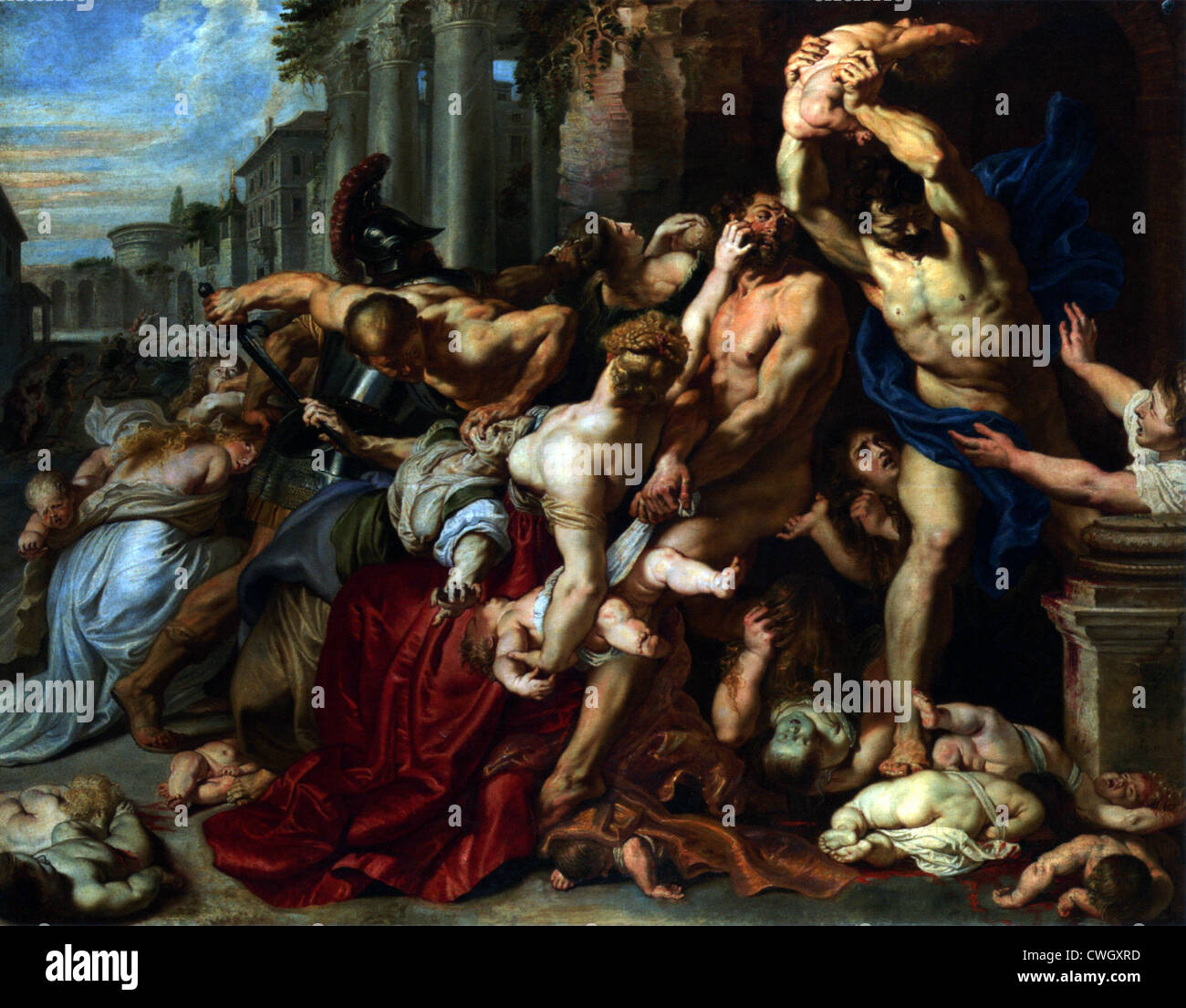 Das Massaker der unschuldigen durch Rubens Stockfoto