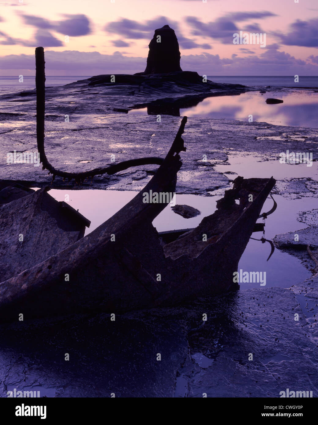 Das Wrack der Admiral Von Tromp, gegen Bay, Yorkshire. Stockfoto