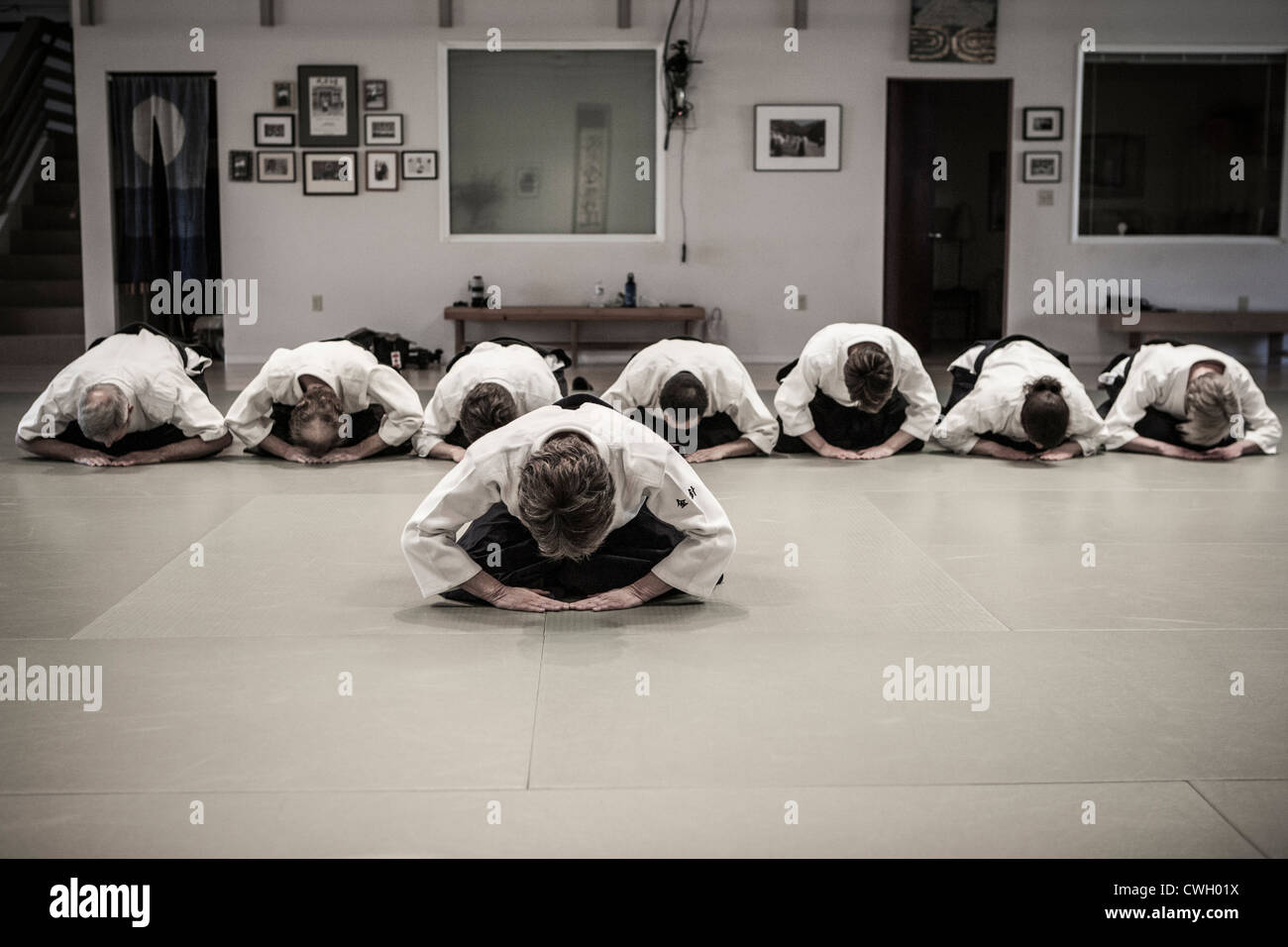 Menschen in Martial-Arts-Klasse Stockfoto