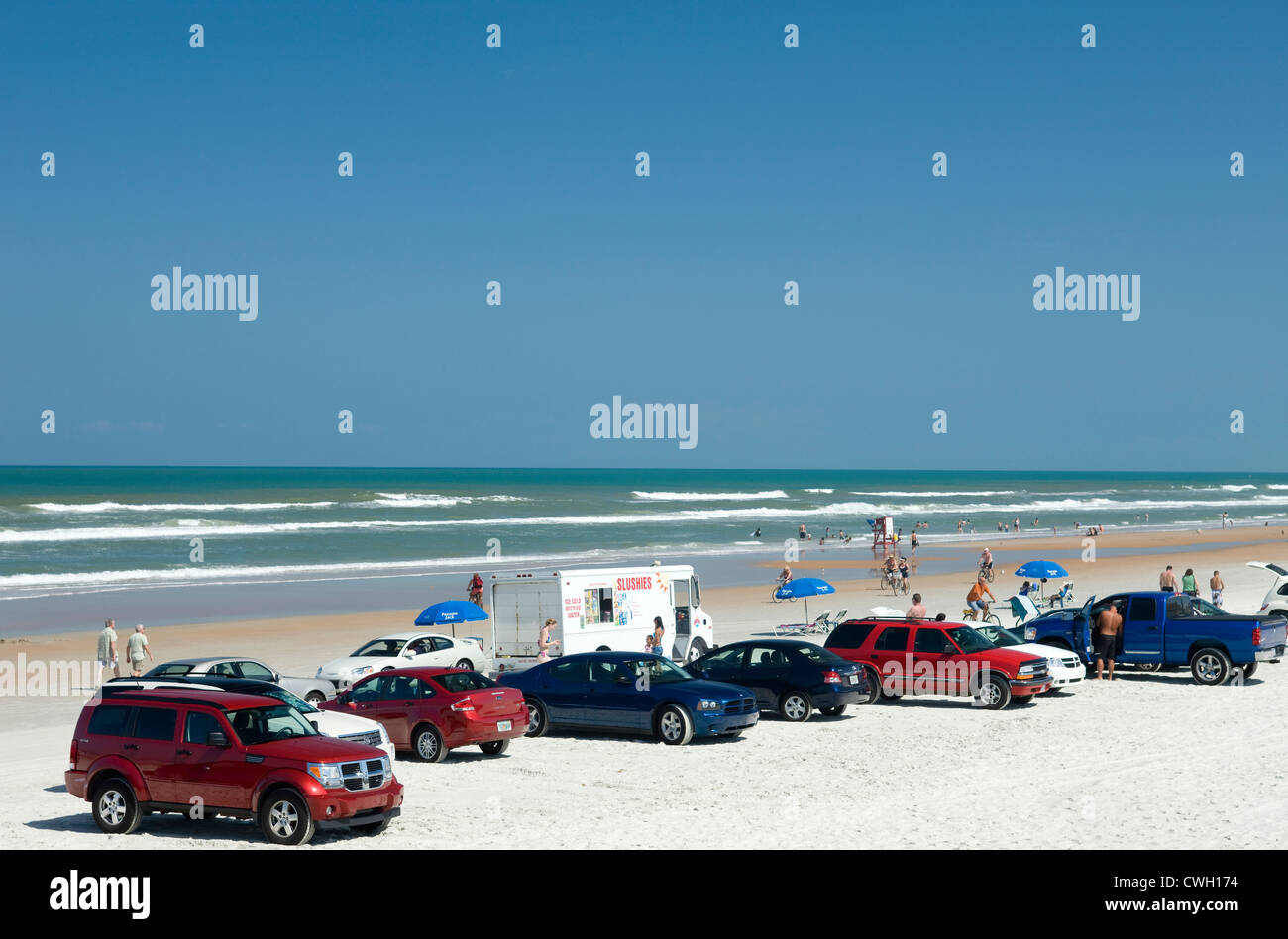 PARKEN AM STRAND DAYTONA BEACH FLORIDA USA Stockfoto