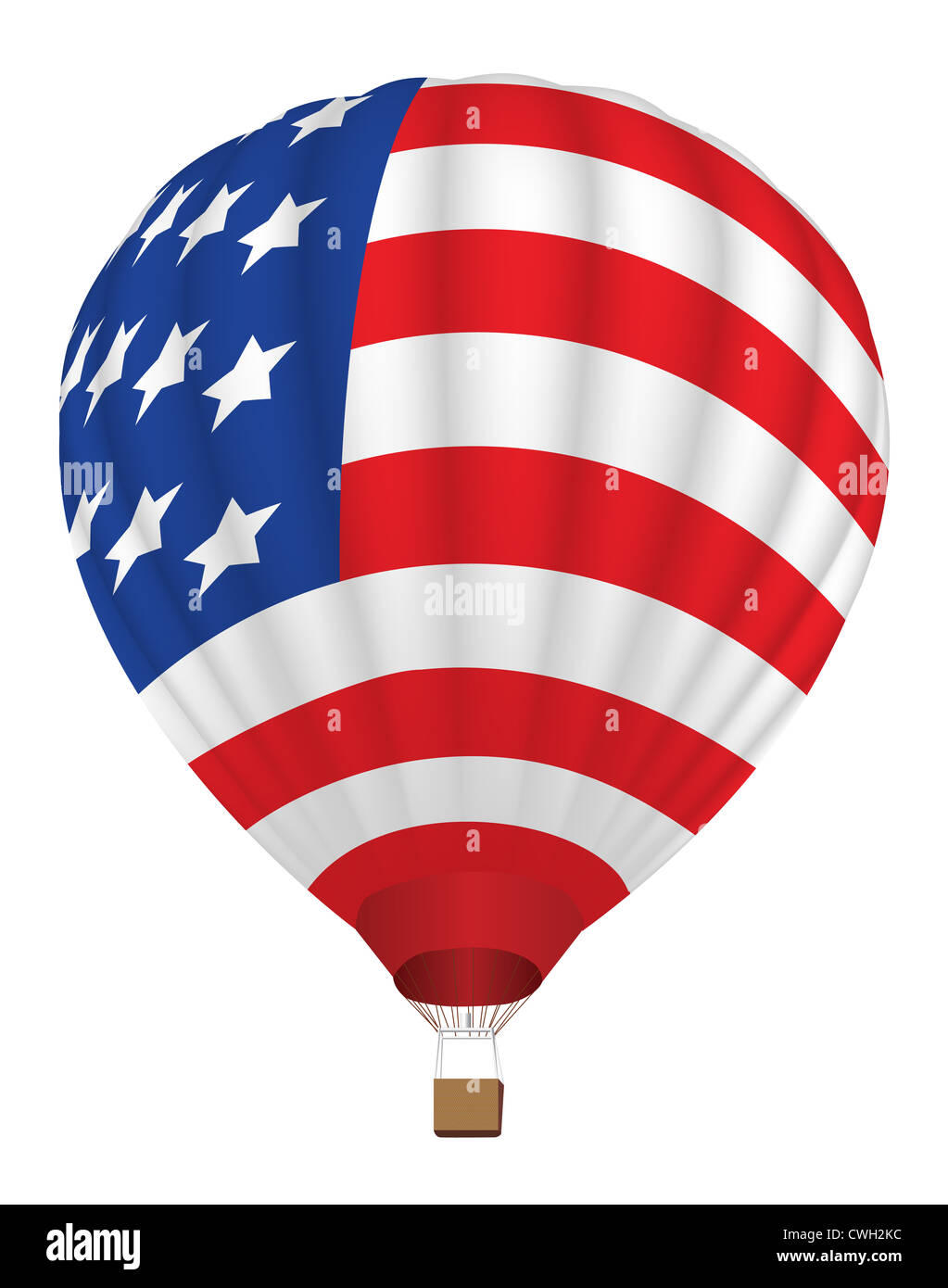 Ballon mit USA Flagge illustration Stockfoto