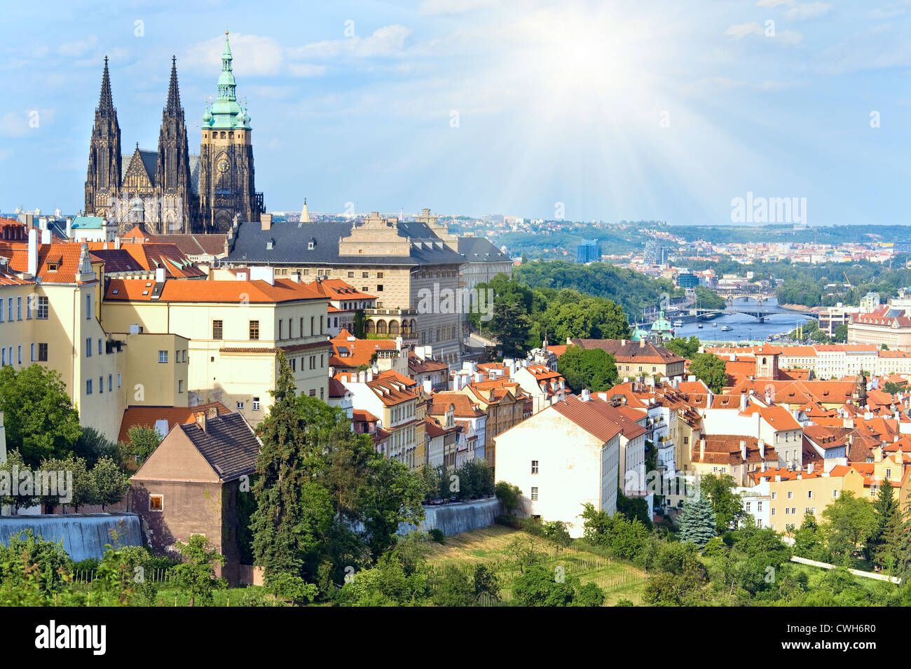 Stare Mesto (Altstadt) Ansicht, Prag, Tschechische Republik Stockfoto