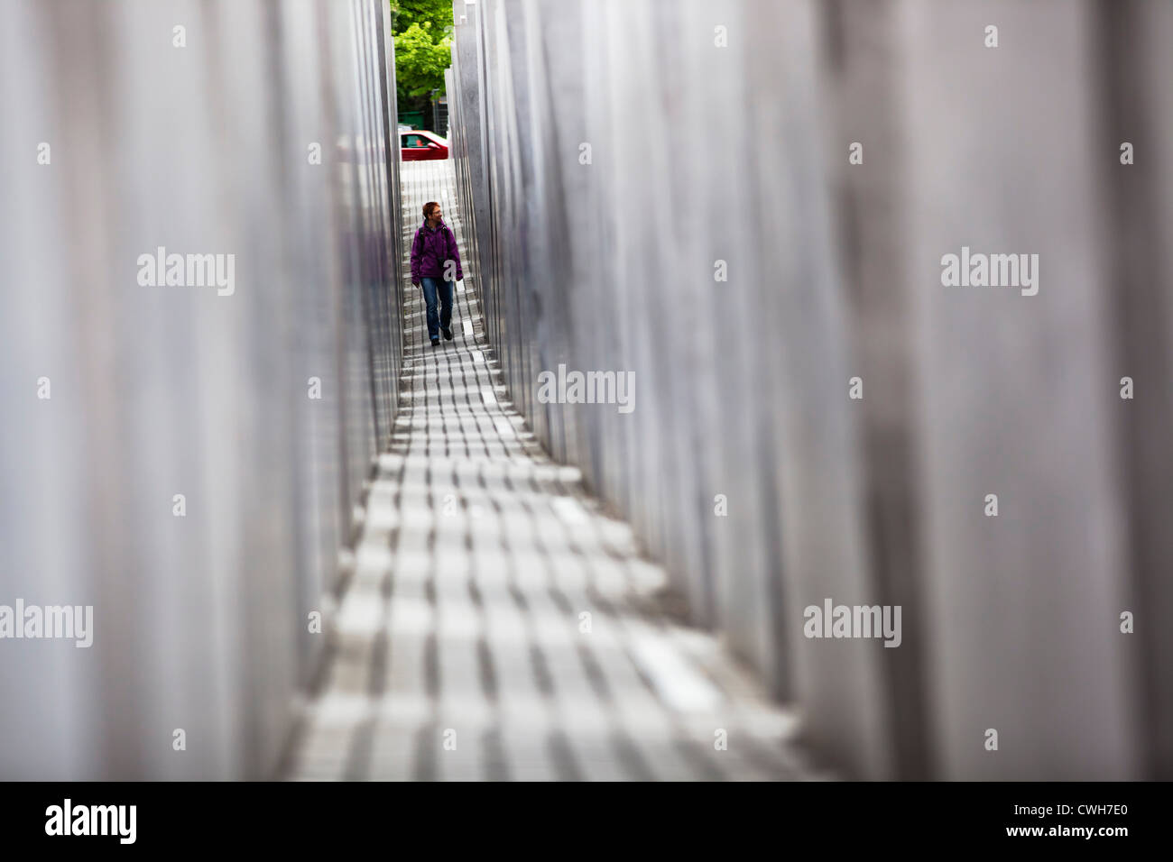 Holocaust-Mahnmal, Denkmal Für Die Ermordeten Juden Europas, Holocaust-Mahnmal Besucher Stockfoto