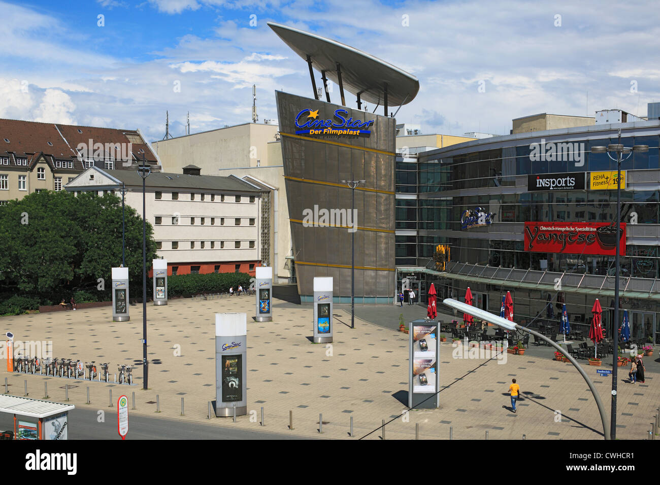 Mahn-Und Gedenkstaette Steinwache Und Grosskino CineStar in Dortmund, Ruhrgebiet, Nordrhein-Westfalen, sterben Steinwache Krieg Frueher Ein Gestapo-Gefaeng Stockfoto