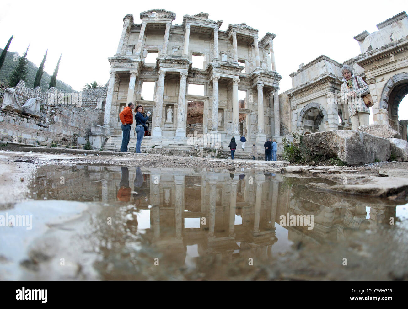 Ephesus, die Überreste der Celsus-Bibliothek Stockfoto