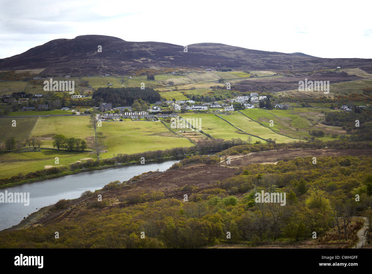 Zunge von Varrich Burg. Highland Schottland Stockfoto