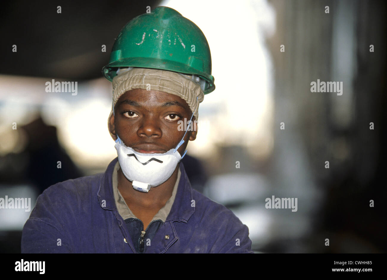 Trockendock Arbeiter Freeport Bahamas Stockfoto