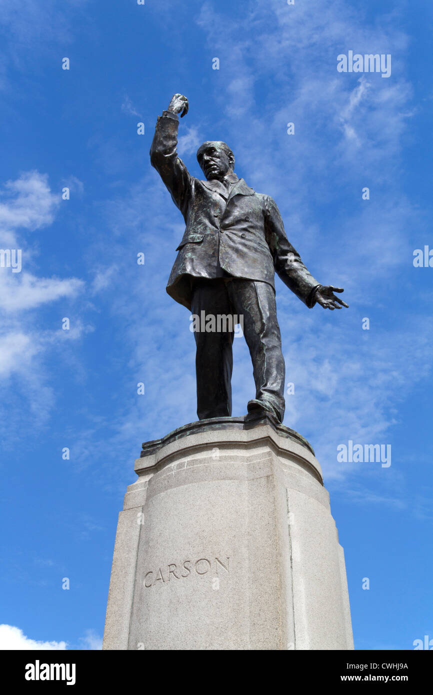 September 1912; Ulster Covenant; Ulster freiwilliger; Herr Carson Statue in Stormont, irischen Rechtsanwalt, Richter, Gewerkschafter Stockfoto