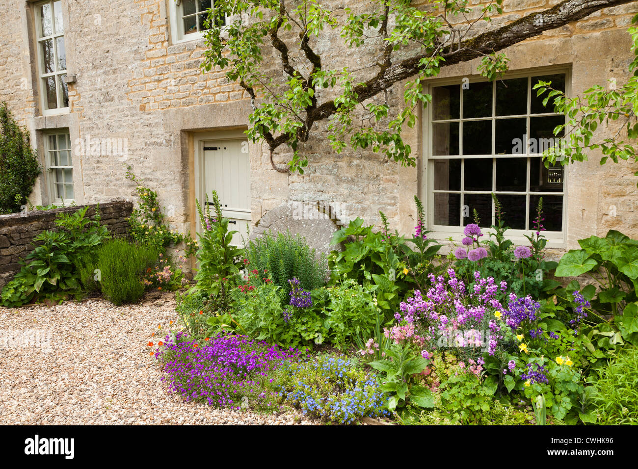 Frühling auf der Cotswolds in Barrington Mühle, Great Barrington, Gloucestershire, Großbritannien Stockfoto