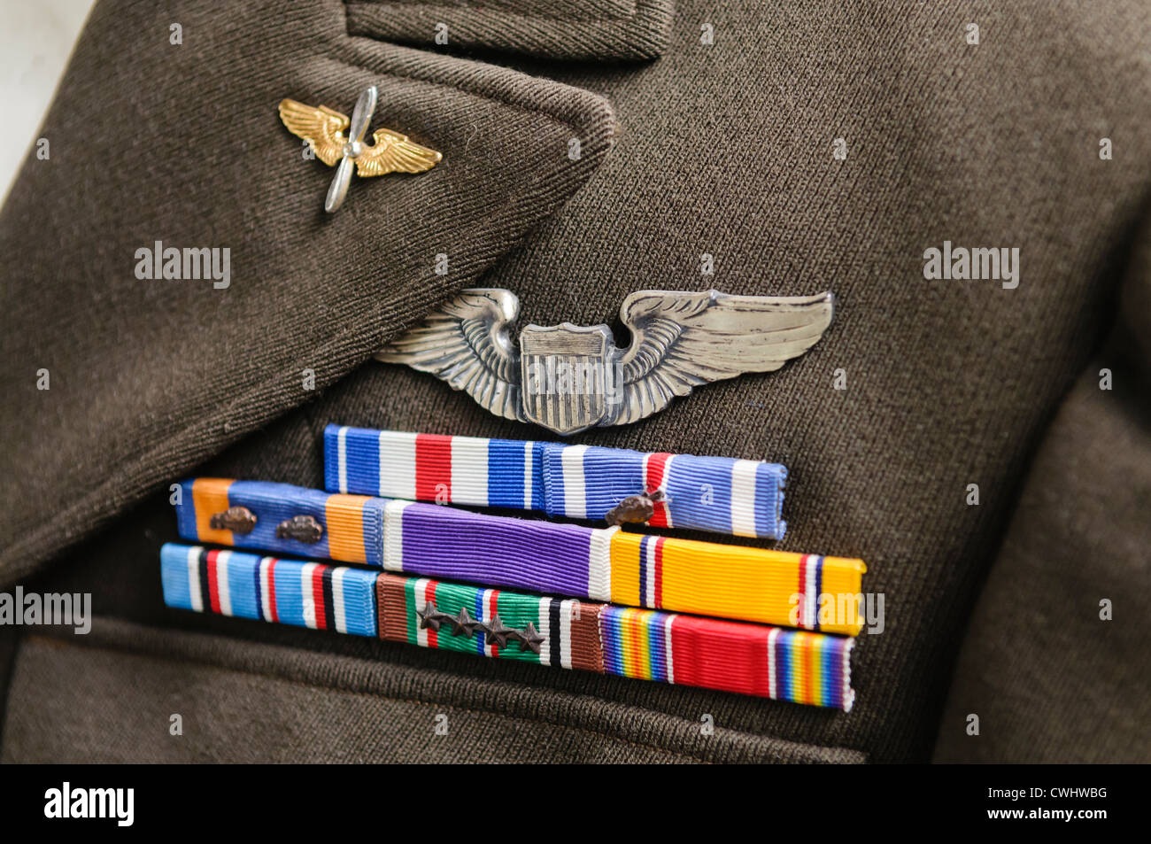 US-Armee WW2 Auszeichnungen und Abzeichen Stockfoto
