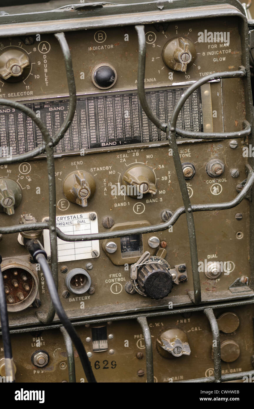 Zwei-Wege-Armee-Radio aus dem 2. Weltkrieg Stockfoto