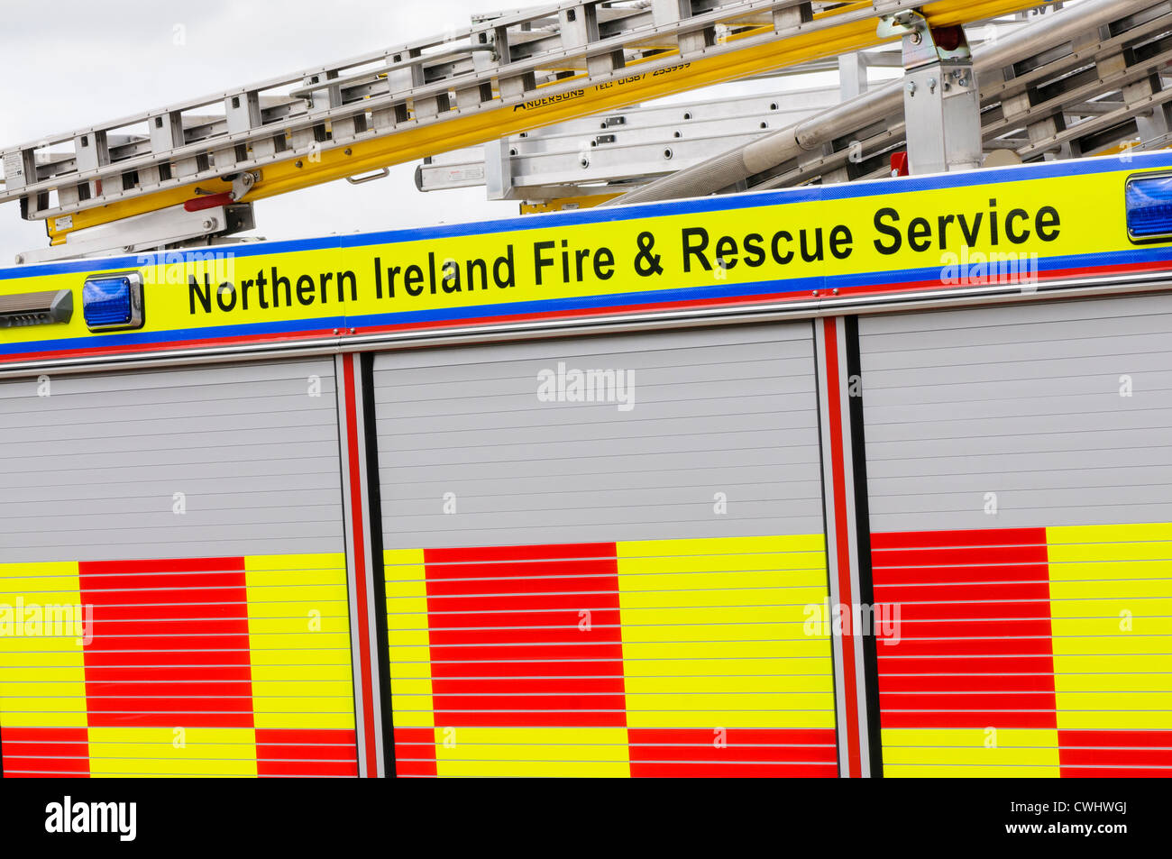 Nordirland Feuer und Rettung Service Feuerwehrauto Stockfoto