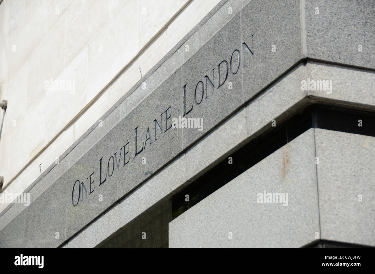 Bürogebäude am One Love Lane EC2, City of London, London, England Stockfoto