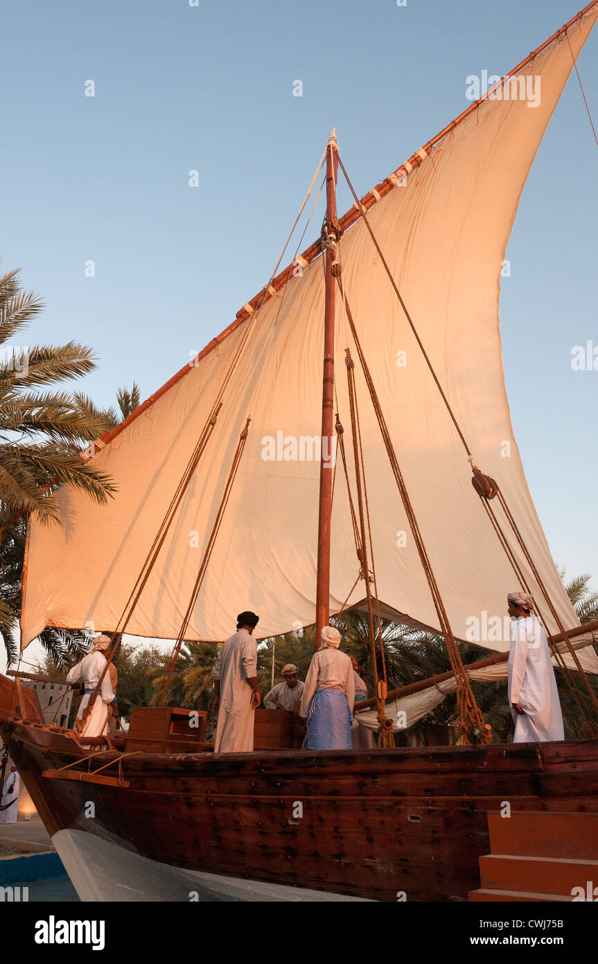 Elk207-1428v Oman, Maskat, Muscat Festival, traditionellen omanischen Dhau Stockfoto