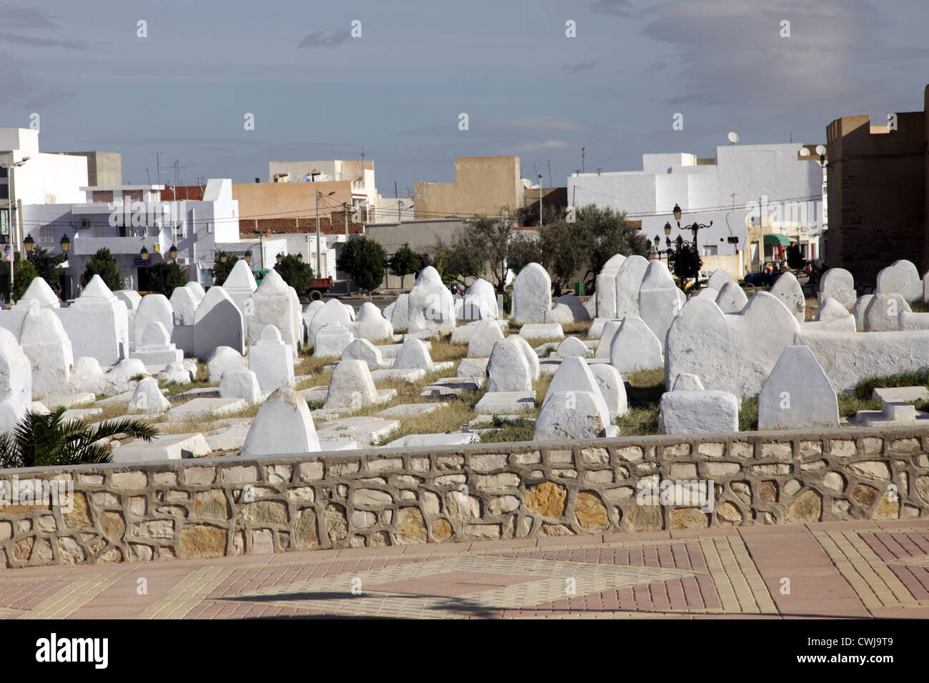 Muslimischen Friedhof, Kairouan, Tunesien Stockfoto