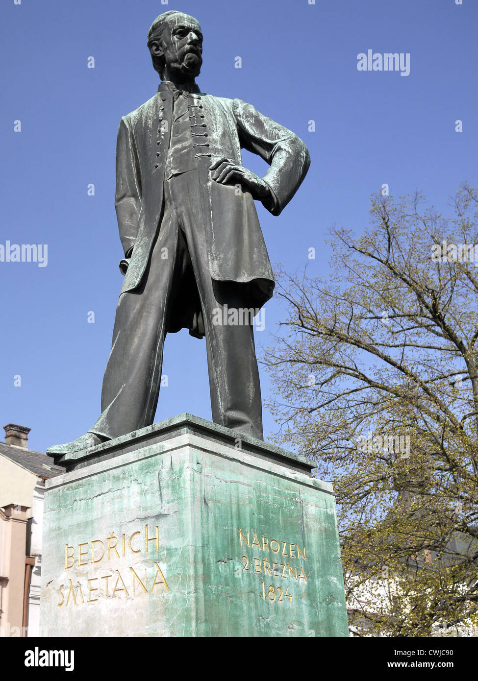 Statue von Bedrich Smetana in Litomysl, Czech Republic Stockfotografie