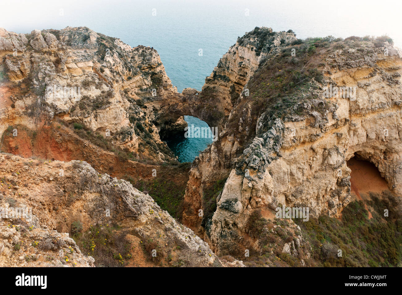 Ponta da Piedade (Barmherzigkeit Punkt), Felsformationen, Lagos, Algarve Stockfoto