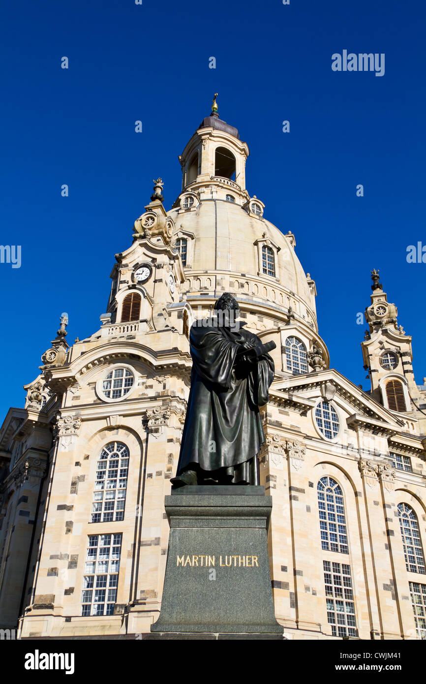 Die Kathedrale unserer lieben Frau in Dresden Stockfoto