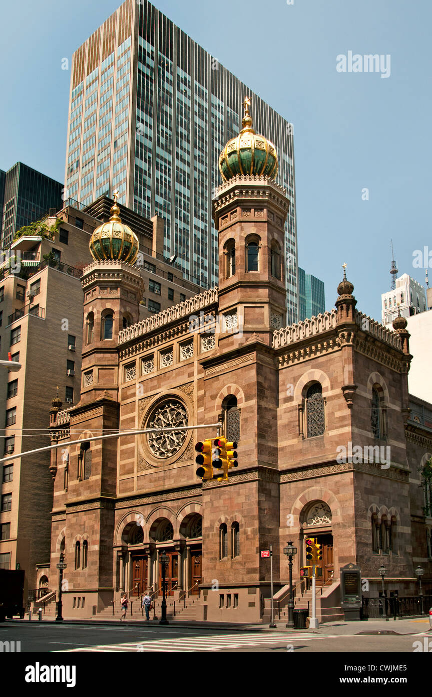 Central Synagogue 652 Lexington Avenue Mid Town Manhattan, New York City , American, Vereinigte Staaten von Amerika, USA Stockfoto
