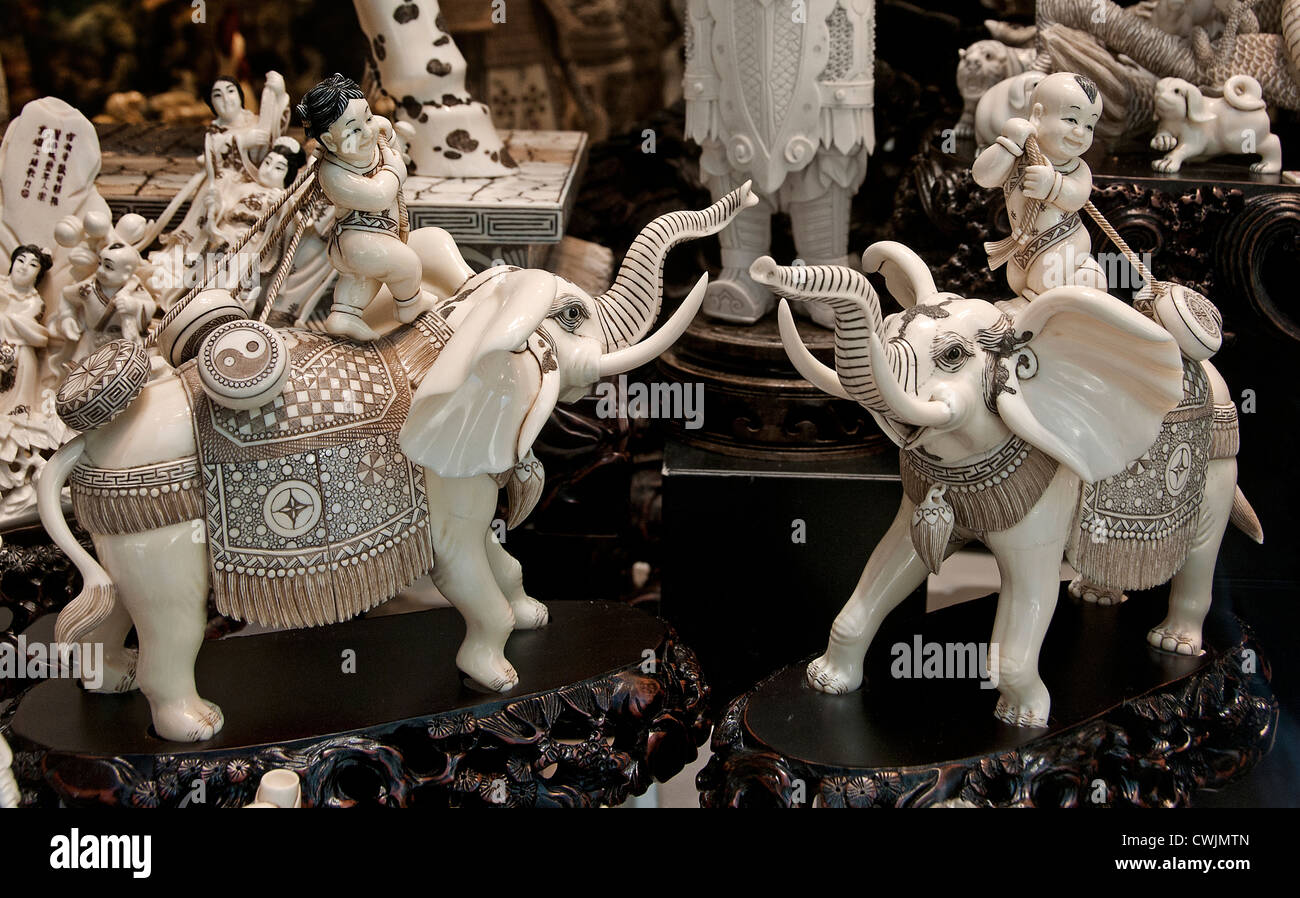 Elefanten Chinatown China New York China Town USA amerikanische Vereinigte Staaten von Amerika Stockfoto