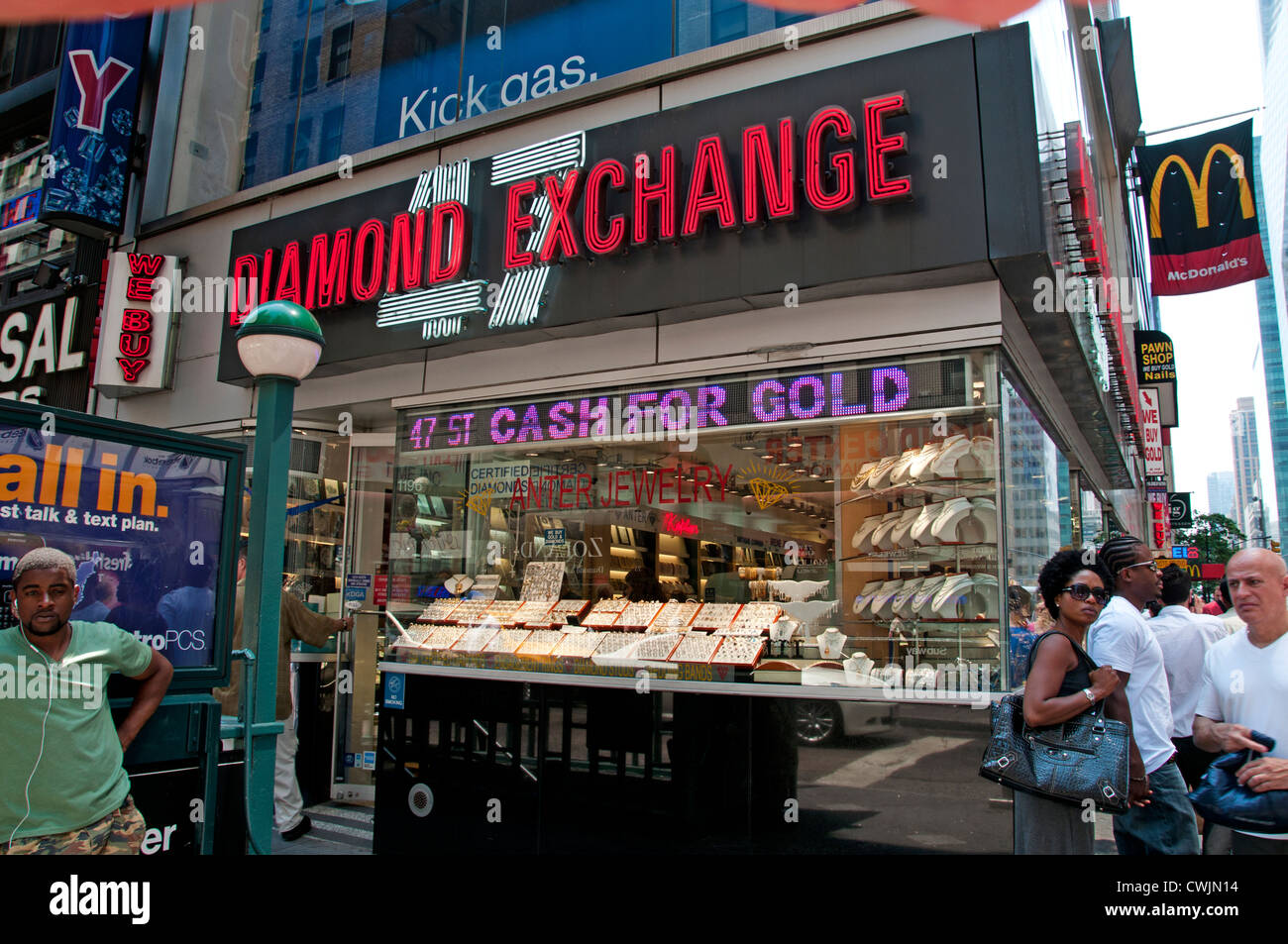 Diamond District Exchange 47. Street New York City Manhattan Orthodoxe Juden Stockfoto