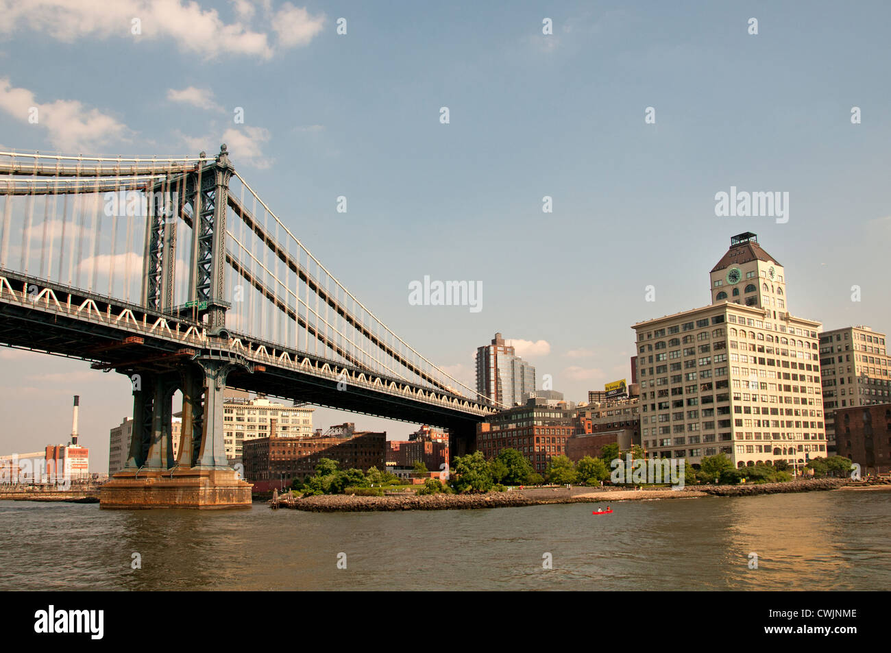 Dumbo Manhattan Bridge Brooklyn Heights East River New York Vereinigte Staaten Stockfoto