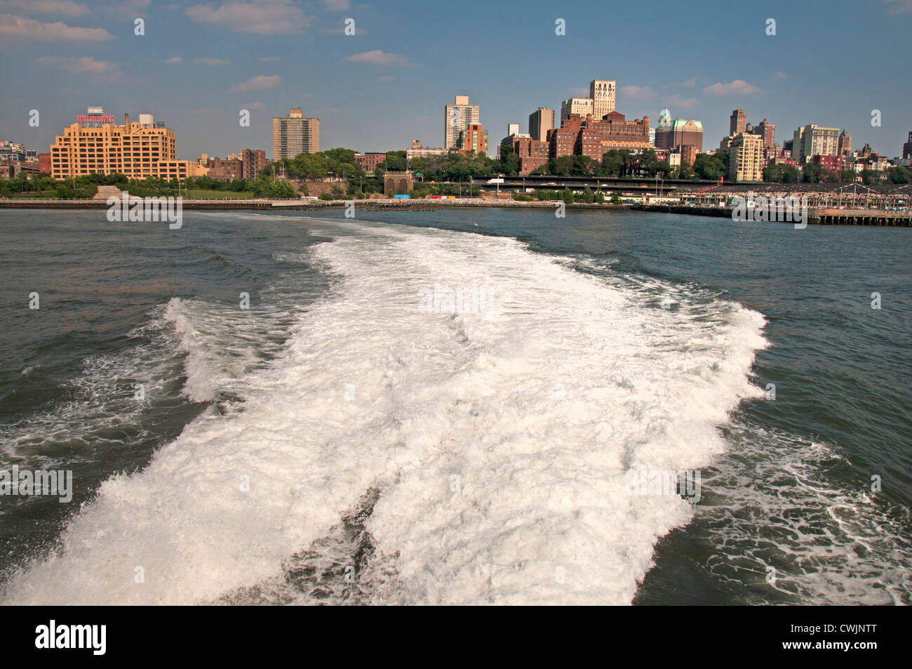 Brooklyn Heights East River New York City Vereinigte Staaten , aussicht, Horizont, Skyline, Himmel, Leitung, Stockfoto