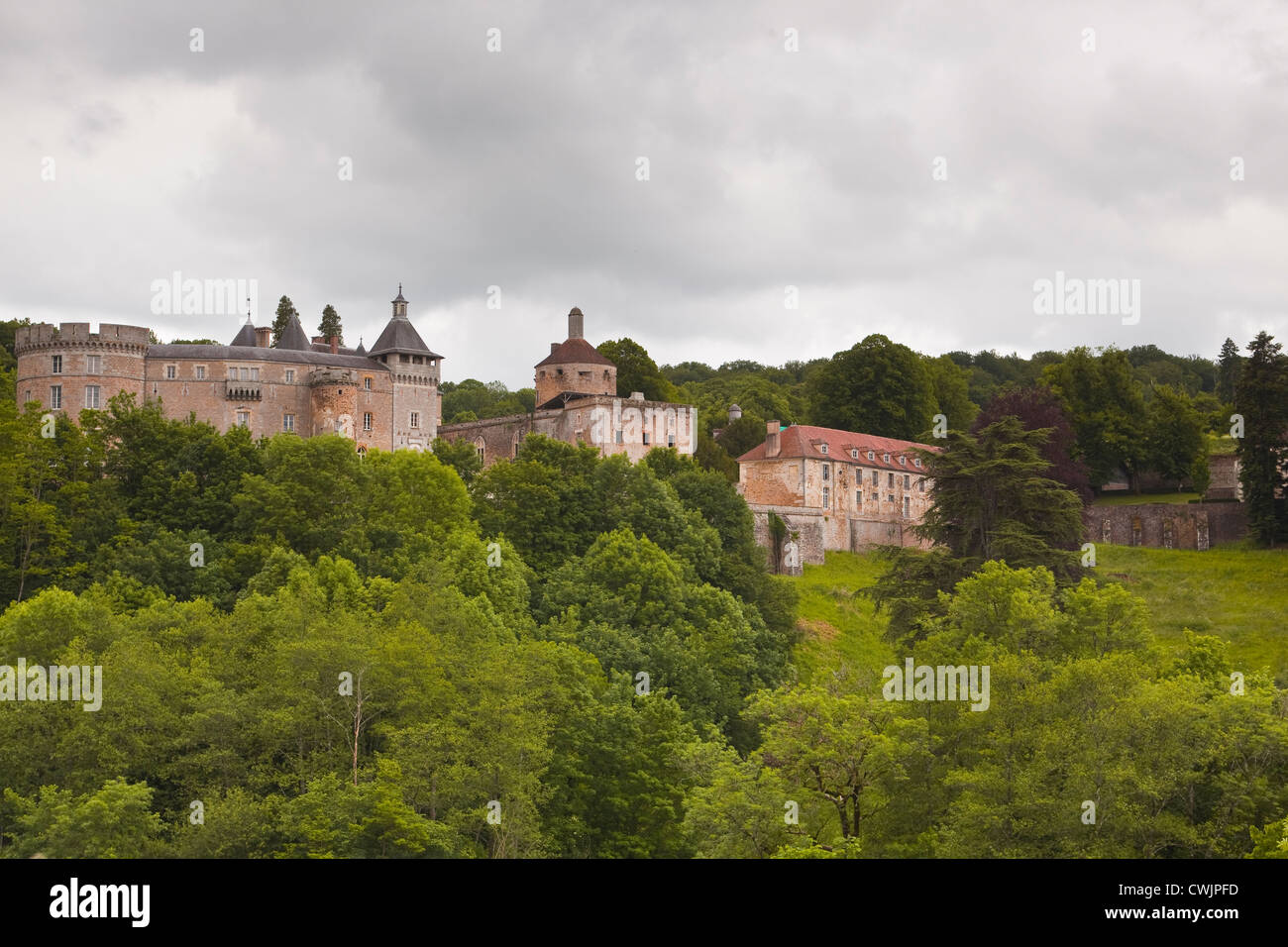 Chateau de Chastellux in Yonne, Burgund. Stockfoto