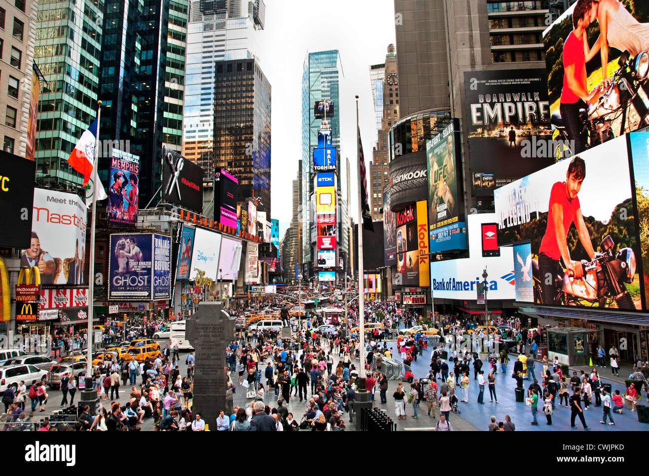 Times Square Broadway New York City Theater Music, Times Square is an entertainment and business district in New York City, United States. Stockfoto