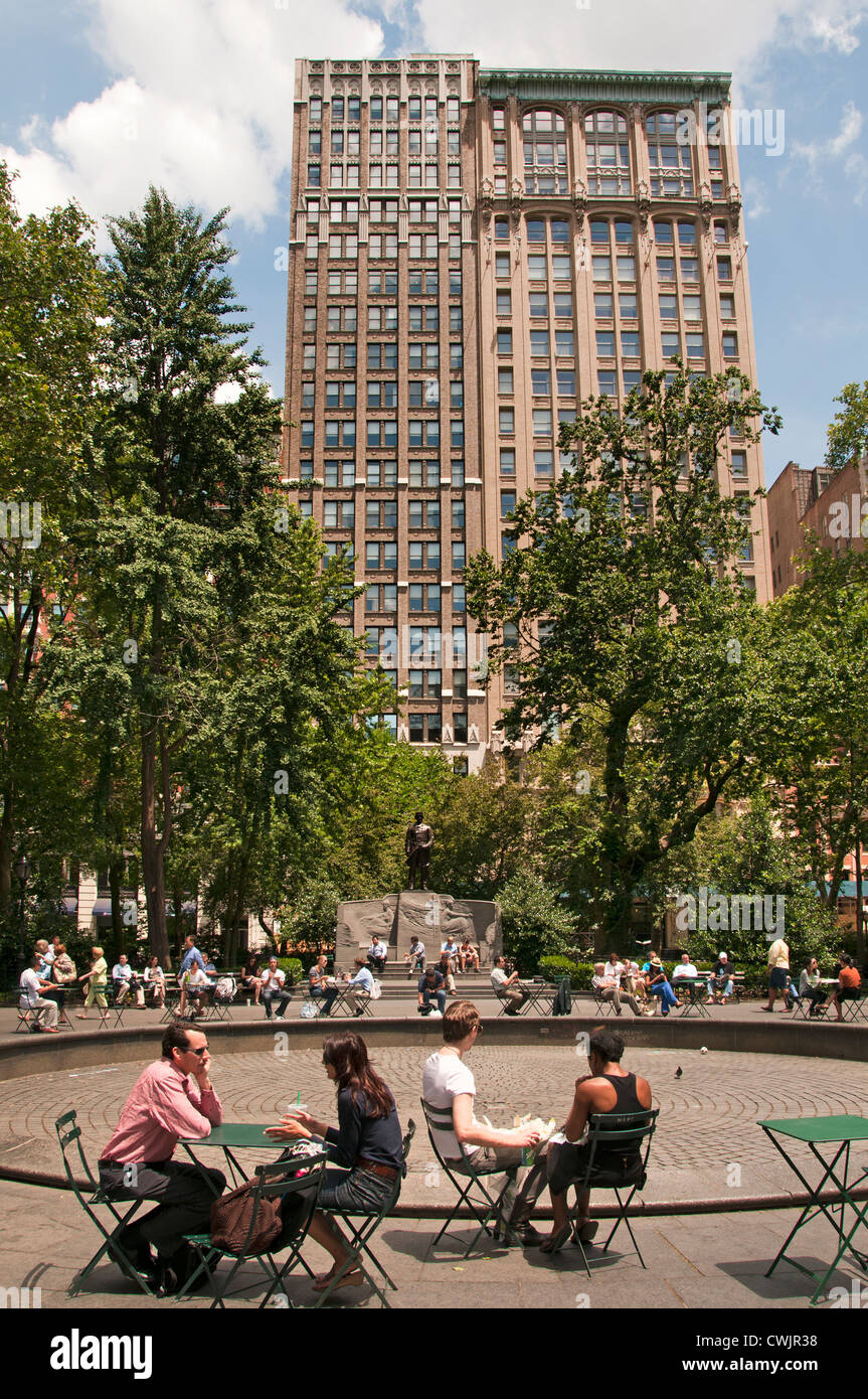 Madison Square Park Manhattan New York Stadtteil Flatiron Building Stockfoto