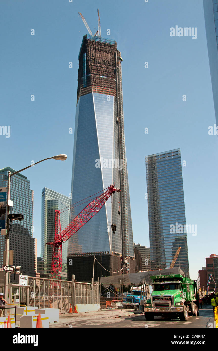 Financial Center Hintergrund Freedom Tower oder Turm ein World Trade Center New York City Manhattan Stockfoto