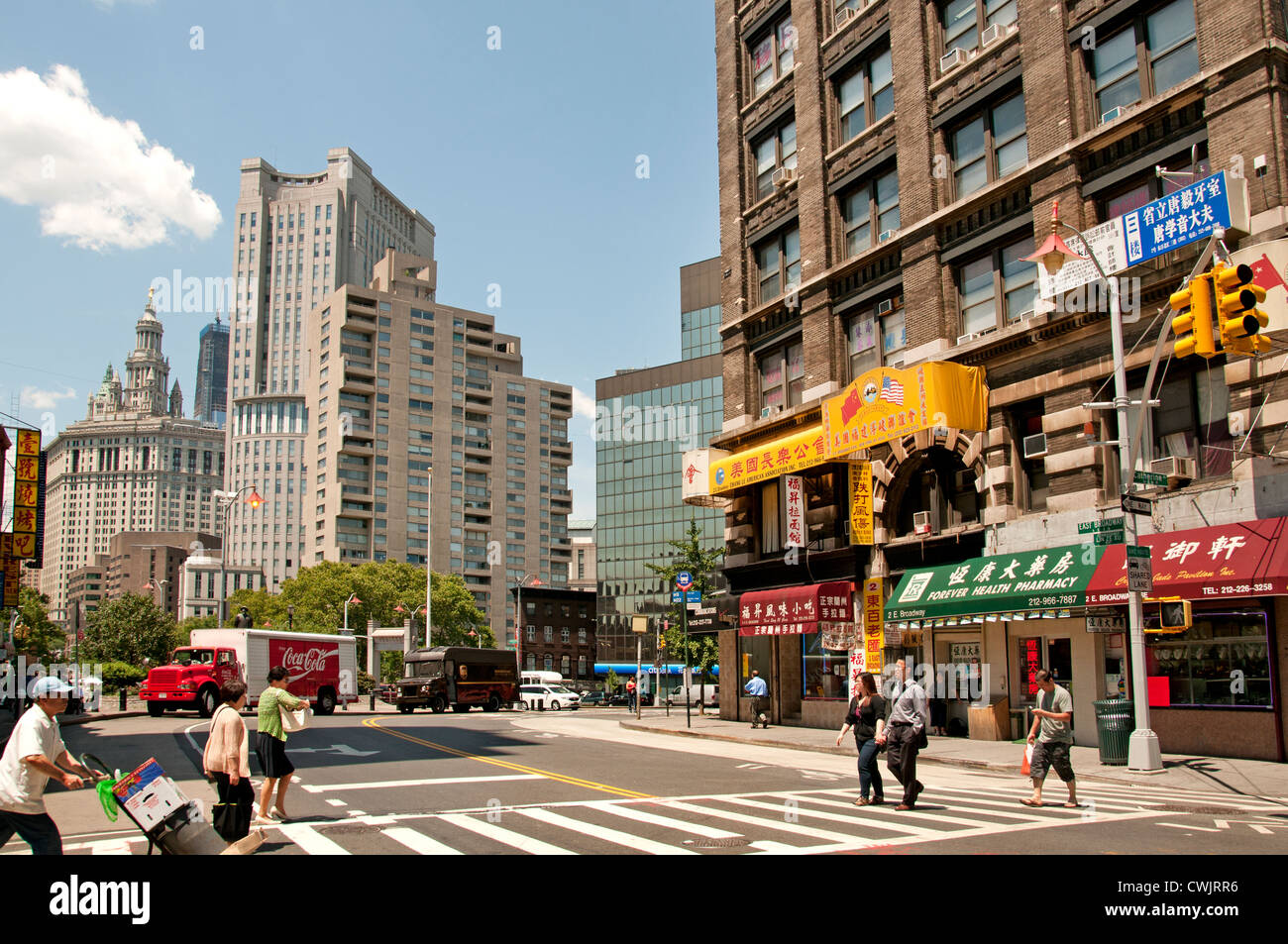 Chinatown, Manhattan, New York Citys ursprüngliches Chinatown, Mott Street, Chinatown's, Main Street, Manhattan, New York City USA , USA Stockfoto