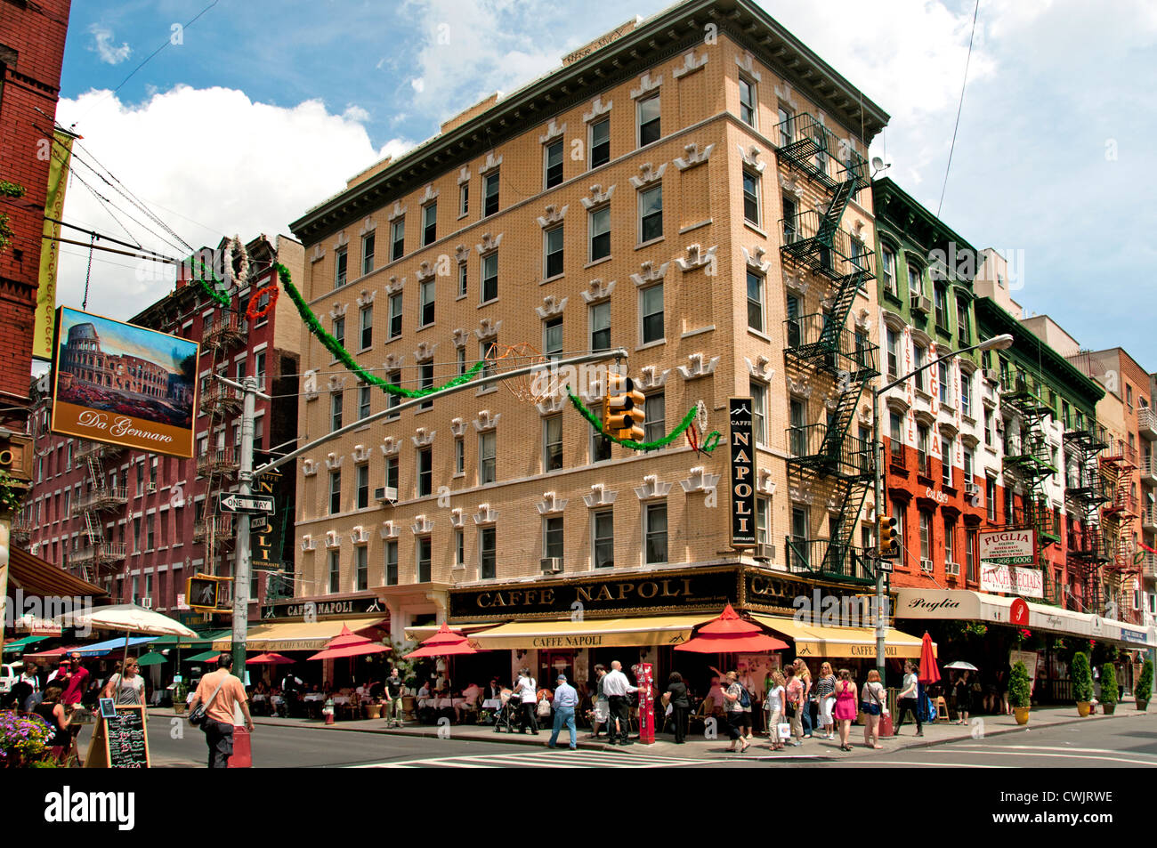 Wenig Italien Caffe Napoli New York Manhattan Vereinigte Staaten Stockfoto