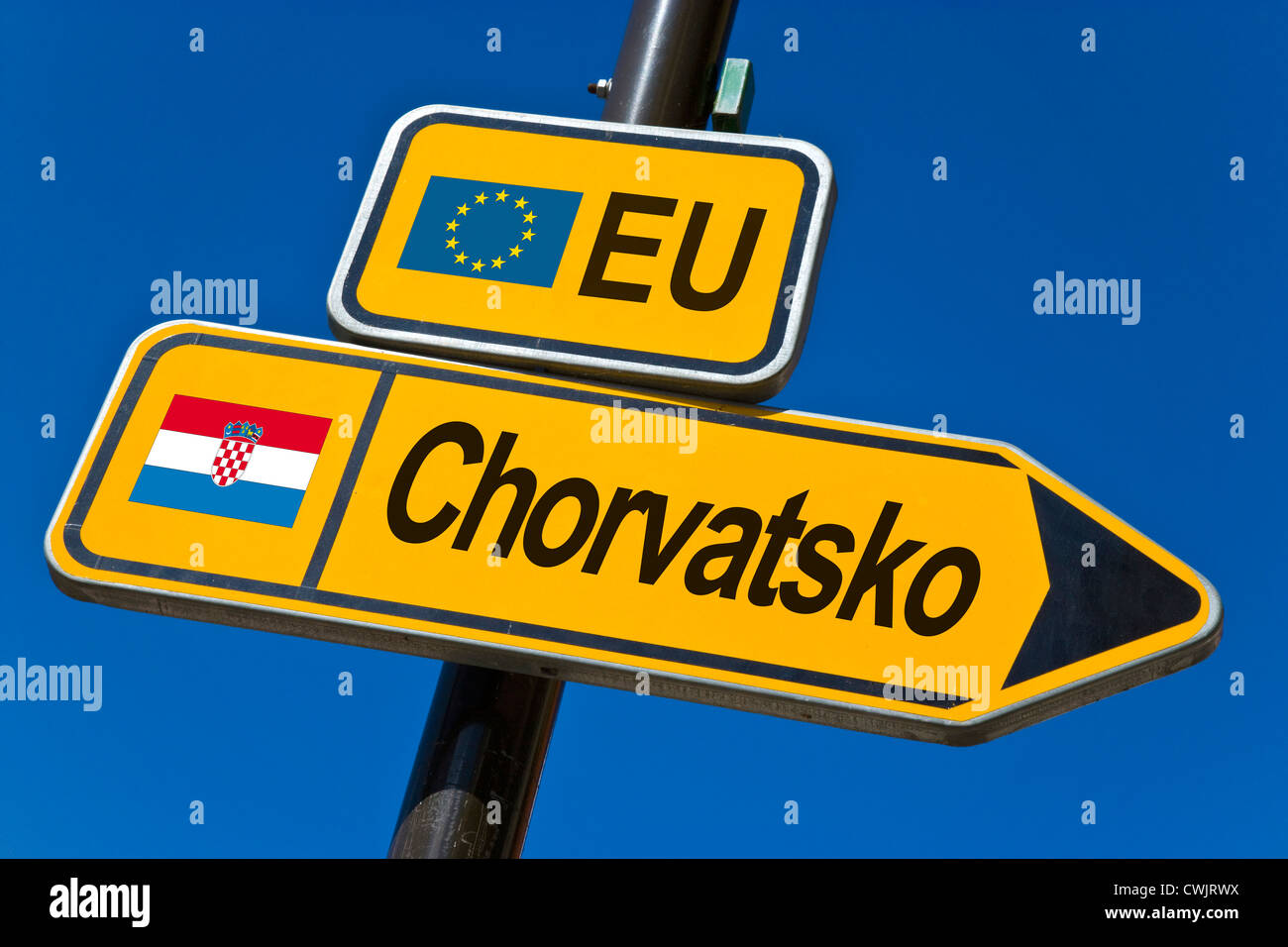 EU - Beitrittskandidat für die Mitgliedschaft 2010 - Kroatien Stockfoto