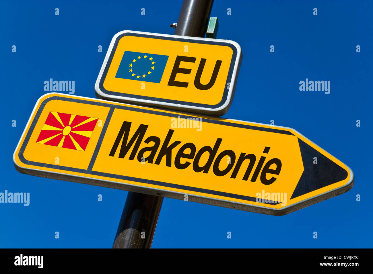 EU - Beitrittskandidat für die Mitgliedschaft 2010 - Mazedonien Stockfoto