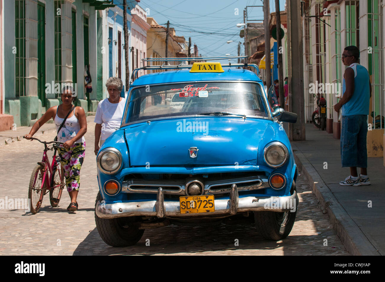 Antike 1952 Ford Auto Trinidad, Kuba, UNESCO-Weltkulturerbe. Stockfoto