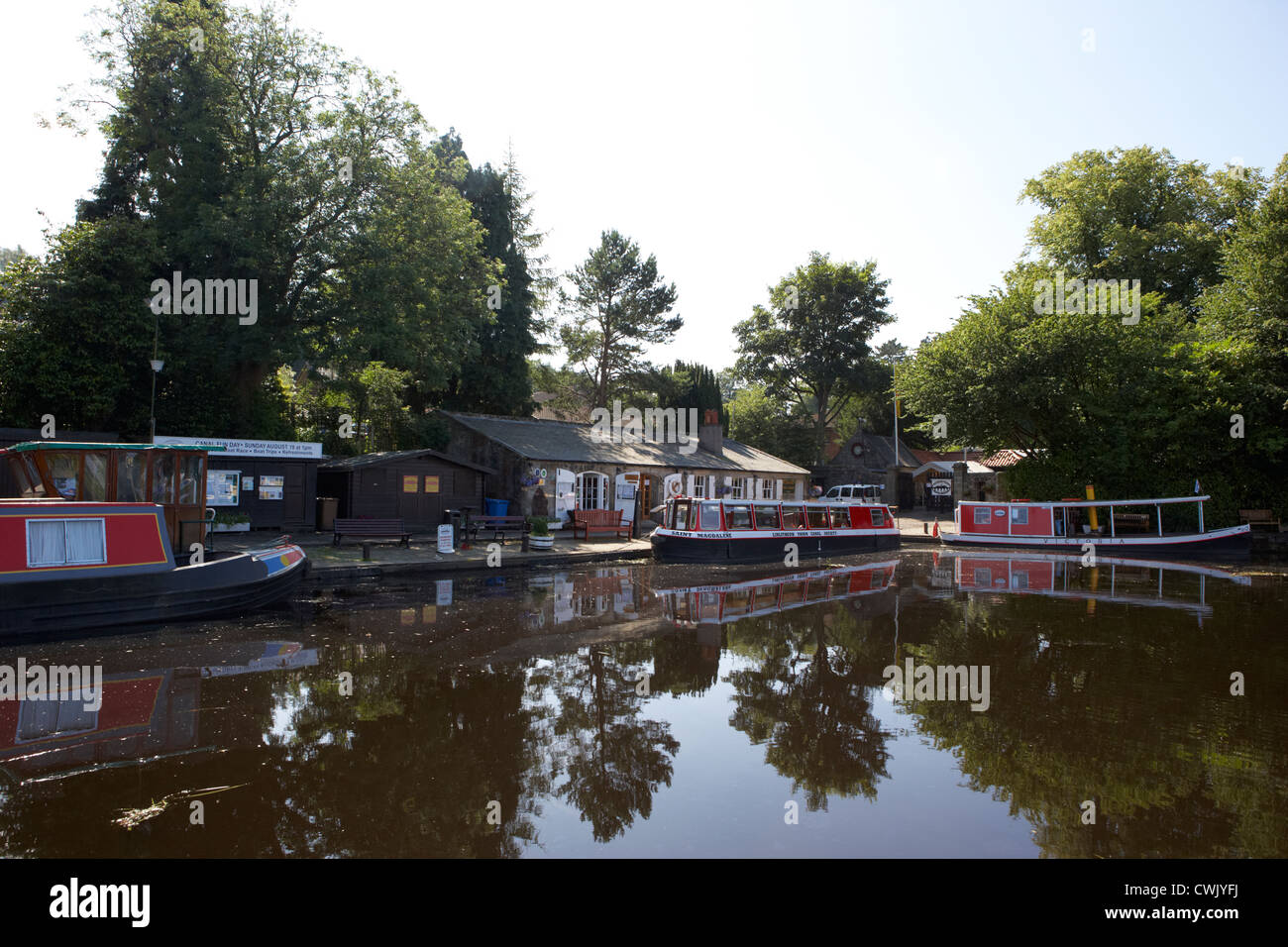 Linlithgow Kanal Zentrum über die Union canal West Lothian Schottland Stockfoto