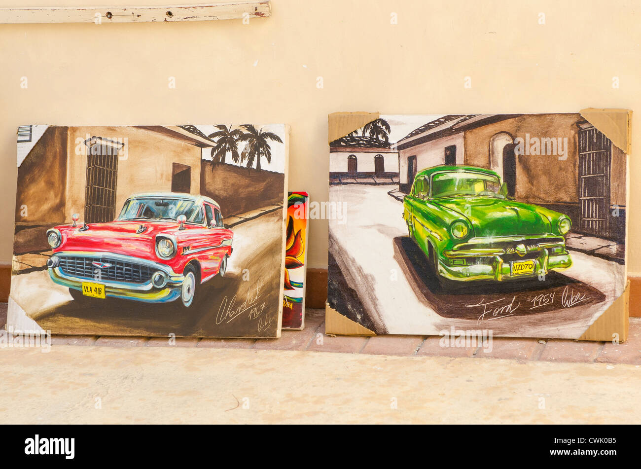 Kubanische Kunst Souvenirs, Kuba. Stockfoto