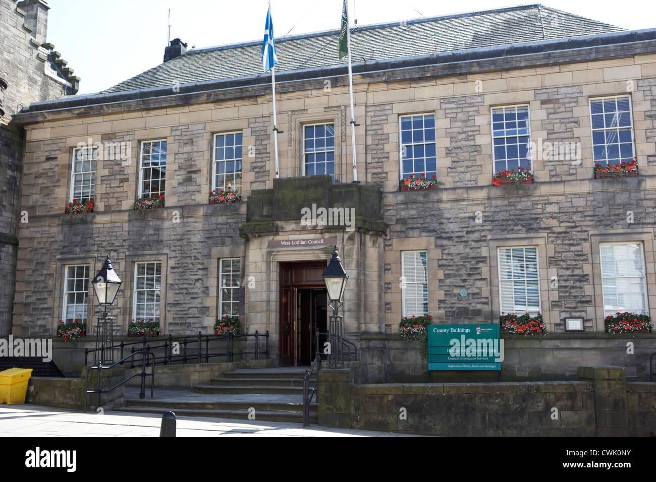 Linlithgow West Lothian Grafschaft Gebäude des Rates Erbe Informationszentrum Schottland Stockfoto