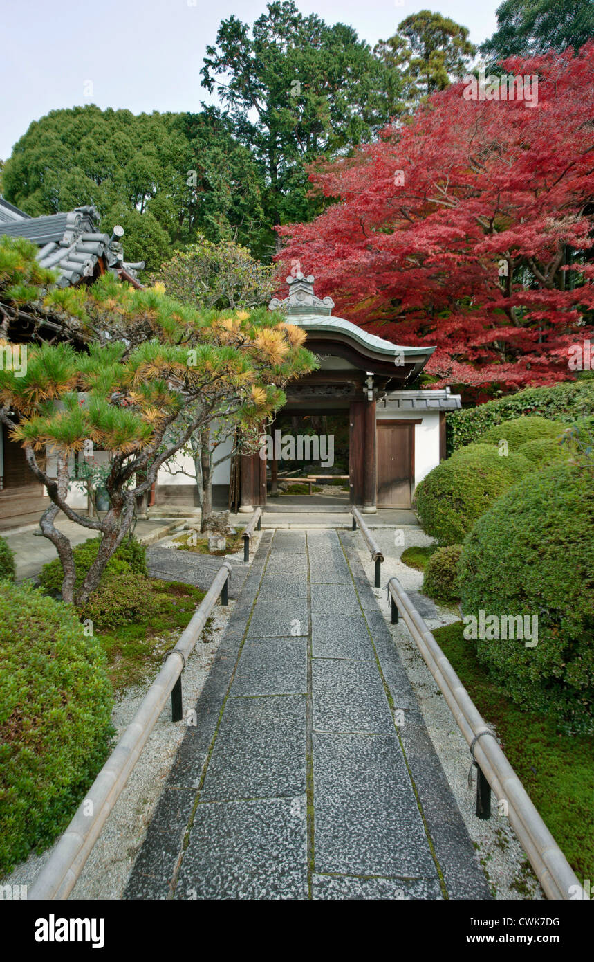 Japan, Kyoto, japanischer Garten Eingang Stockfoto