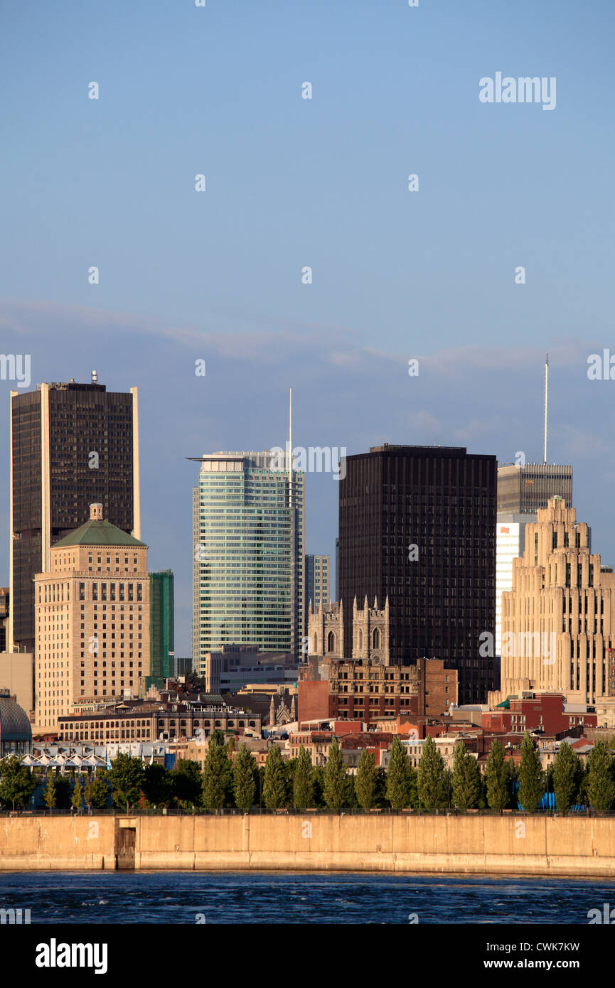Kanada, Quebec, Montreal, Skyline, St.-Lorenz-Strom, Stockfoto