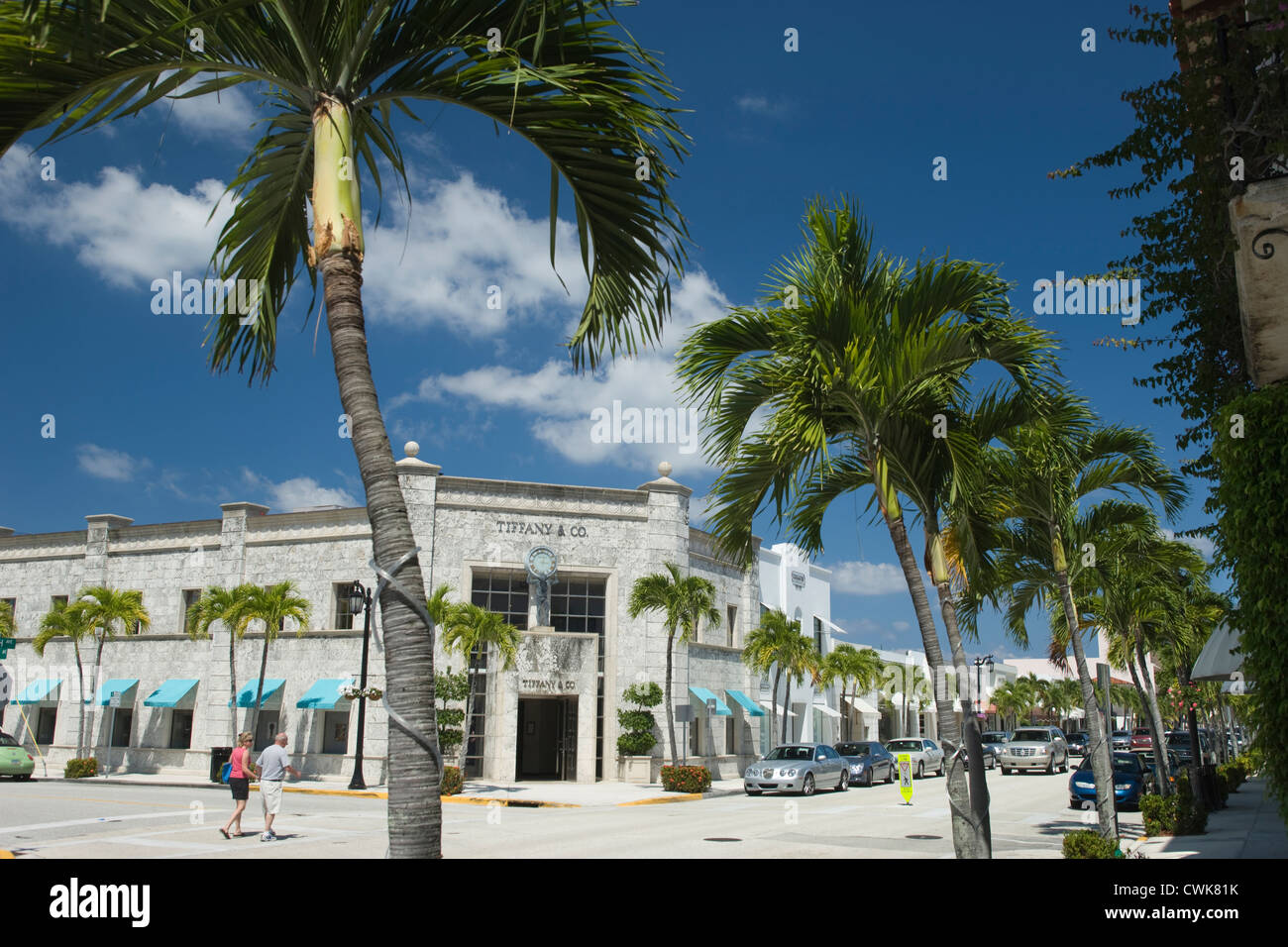 TIFFANY STORE WORTH AVENUE PALM BEACH FLORIDA USA Stockfoto
