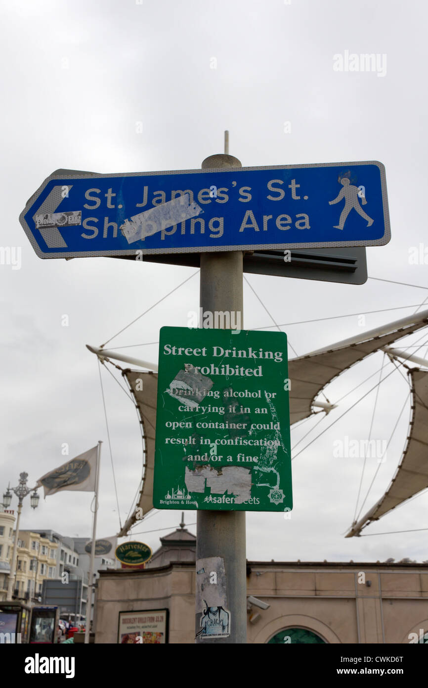 St. James St. shopping Bereich Zeichen Stockfoto