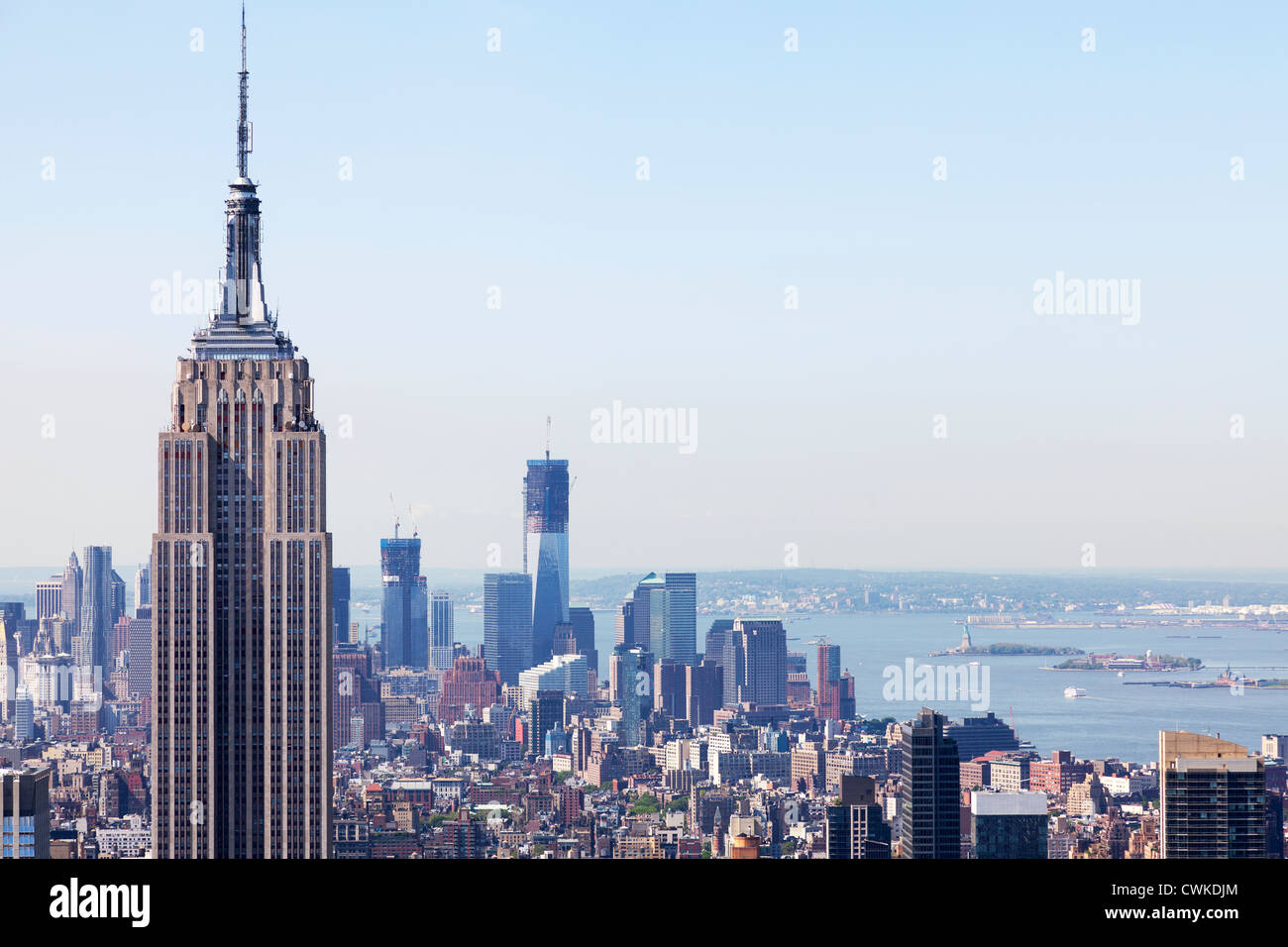 Midtown und Lower Manhattan, New York Inc. Empire State Building, das Empire State Building in New York City, Empire State Building, Manhattan, Manhattan New Stockfoto