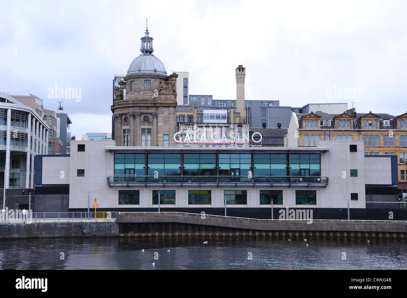 Gala Casino am Rande des Flusses Clyde, Glasgow, Schottland Stockfoto