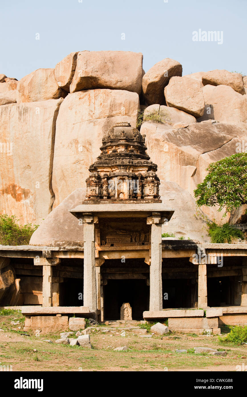 Zerstörten Tempel von Hampi, Indien Stockfoto